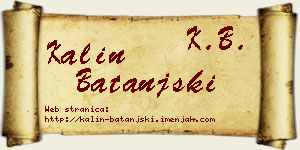 Kalin Batanjski vizit kartica